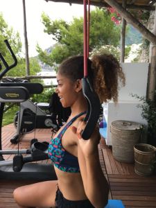 Working out with resistance bands (and with a view!)